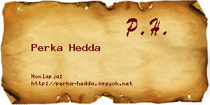 Perka Hedda névjegykártya